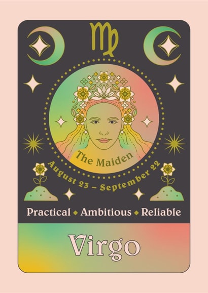 Virgo birthday card created by Pretty Much