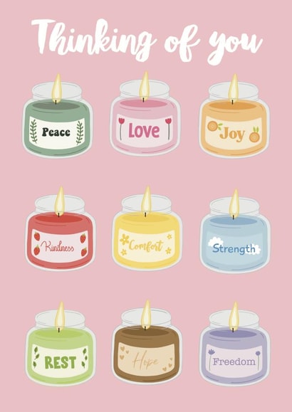 Motivational self care/self love thinking of you card created by Jenny Latham