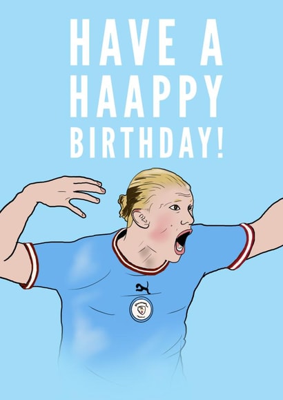 Erling Haaland Birthday Card created by Elgo Designs