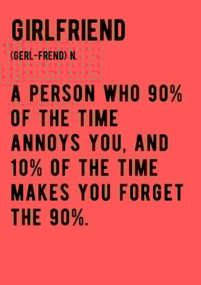 Girlfriend - Alternative Definition created by Kate and Co