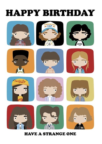 Stranger Things Inspired birthday card created by Nicollette West