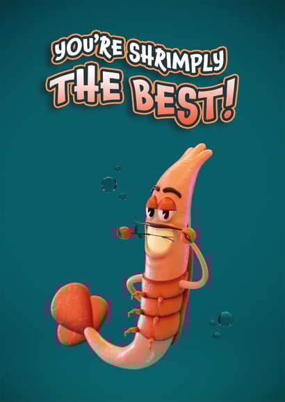 Shrimply the best greetings card created by FUNTZ