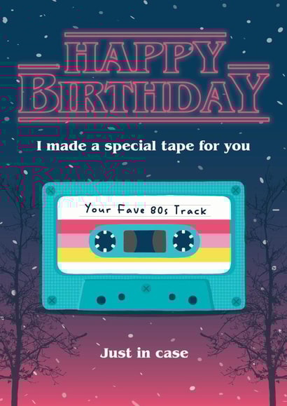 Stranger Things Birthday Cassette Tape created by Design By Day