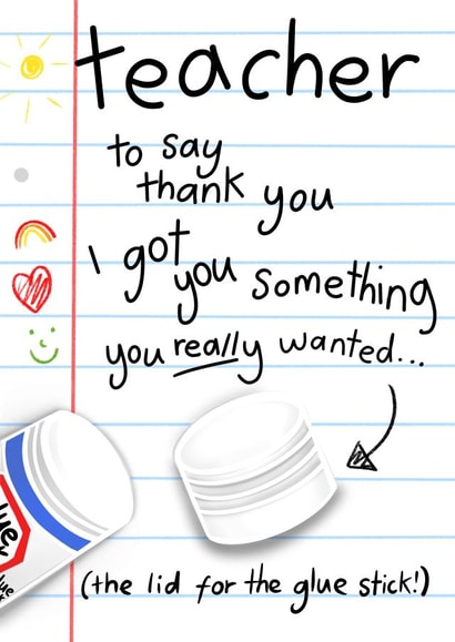 Thank you teacher (glue stick) created by Palette&Petal