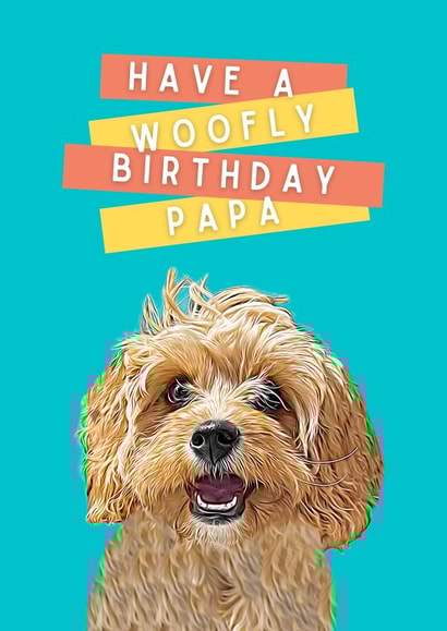 Have A Woofly Birthday - Greeting Card created by The Daft Doodle Co.