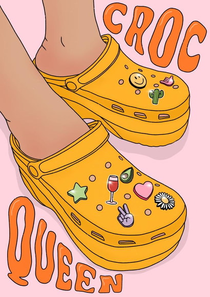 Croc Queen Birthday Love & Friendship Card created by Elena Smith