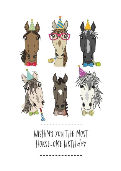 Horse-ome birthday created by Dandelion Stationery