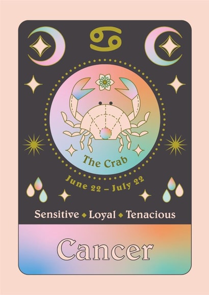 Cancer birthday card created by Pretty Much