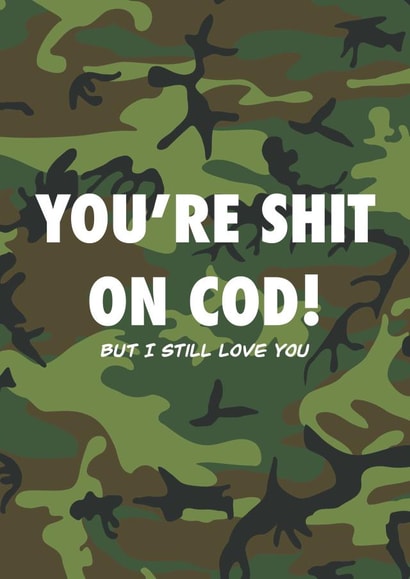 Call Of Duty Funny Card created by Gary Got Cards