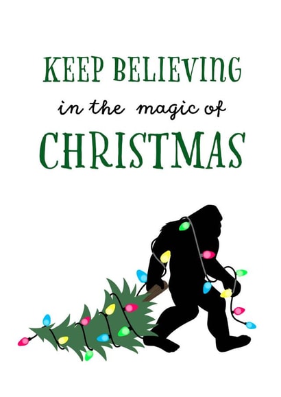 Magical Bigfoot Christmas created by Lisa Crisafi