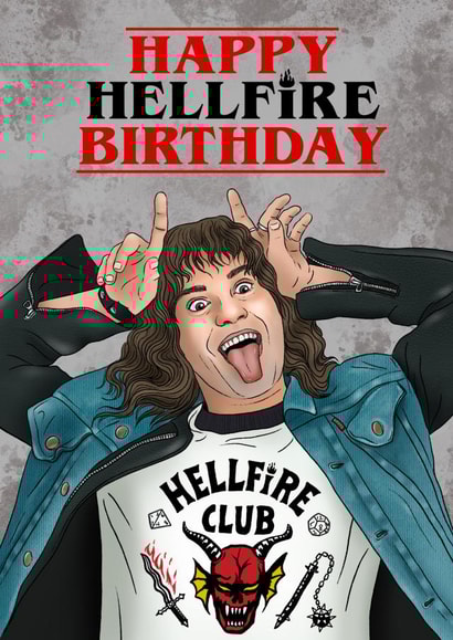 Eddie Munson birthday card. created by Swish & Scribble