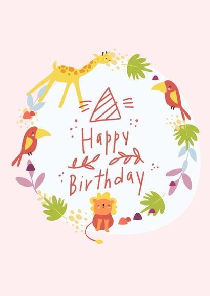 funny and cute zoo birthday card created by IcyCard