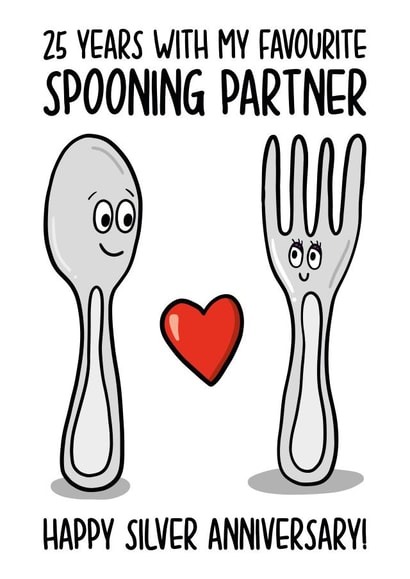 Silver 25 Year Anniversary Card created by TeePee Creations