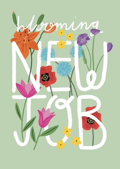 Blooming New Job Card  created by ems le tocq