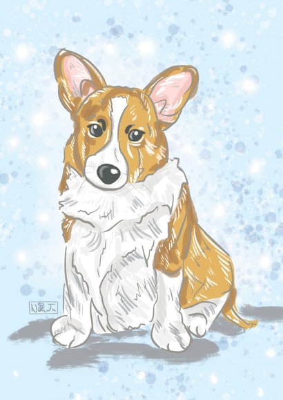 Cute Corgi created by Niki Jackson Art