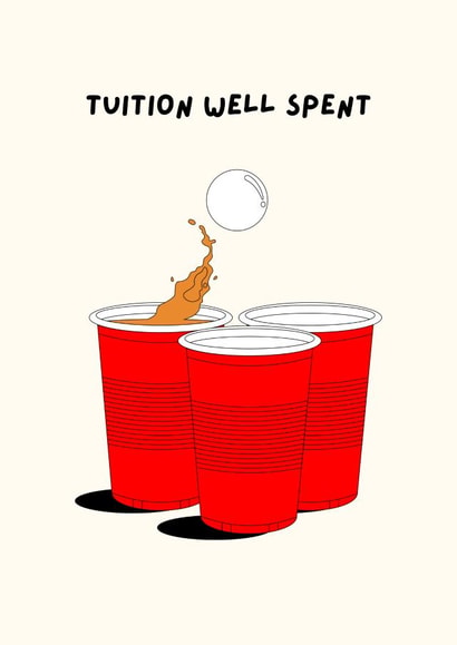 Tuition Well Spent Graduation Card created by Sundiva Designs