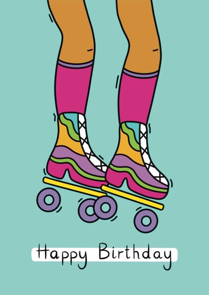 Roller Skate Birthday Card created by Prints By Natasha Cole
