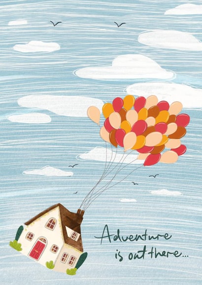 Pretty New Home/Travelling Card - Balloons - House - Adventure is out there... created by Melissa James