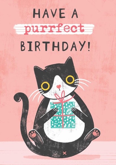 BIRTHDAY WISHES FROM THE CAT. created by Dinky Rouge