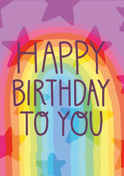 Happy Birthday Rainbow created by Two For Joy Illustration