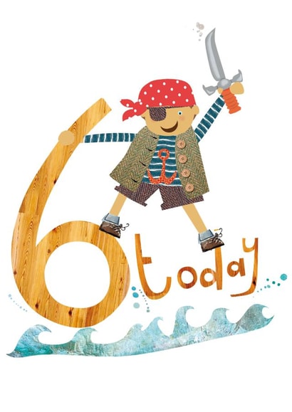 6 TODAY - BOYS HAPPY 6TH BIRTHDAY CARD created by Anya Higginson