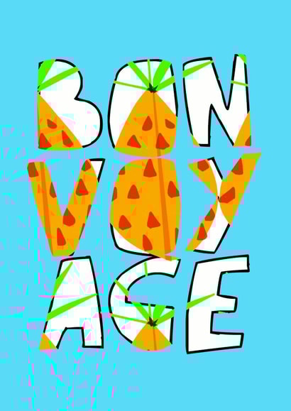 Bon Voyage leaving card created by Wonder Love