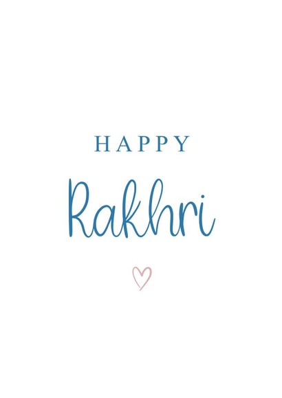 Happy Rakhri Card created by Kalm Lettering