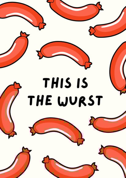 Wurst Get Well Card created by Sundiva Designs