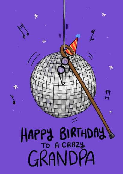Crazy grandpa birthday card created by Ivorymint cards
