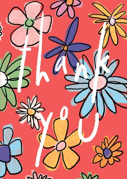 Flower Power Thank You created by Eleanor Beetle