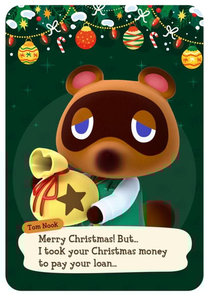 Merry Christmas Tom Nook Animal Crossing created by Dut