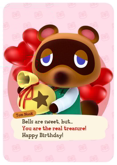 Tom Nook Romantic Happy Birthday Animal Crossing ACNH created by Dut
