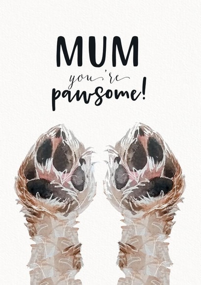 A Pawsome Birthday card for your Mum created by Jo Scott Art