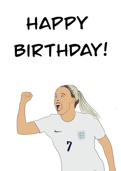 Football Birthday Card - Beth Mead - England created by Anxiously Crafting 