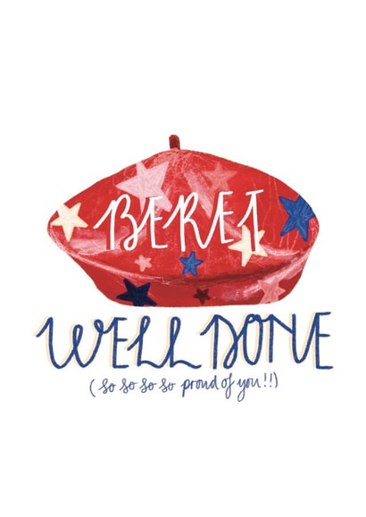 Beret Well Done Card created by Hope Bullen