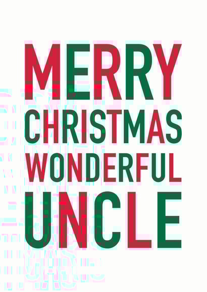 Christmas Card for Uncle - Merry Christmas Wonderful Uncle created by Studio 9