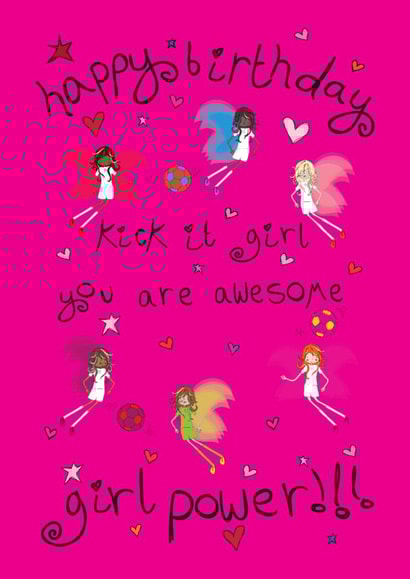 Happy Birthday Girl Power Football Fairy created by The Girl Power Fairies