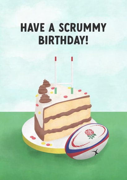 Scrummy Birthday Rugby Card created by Evie Garnett Designs