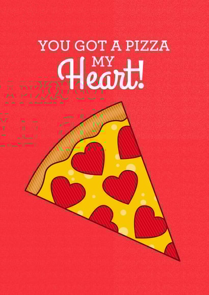 Pizza My Heart Love Card created by Tiny Bee Cards