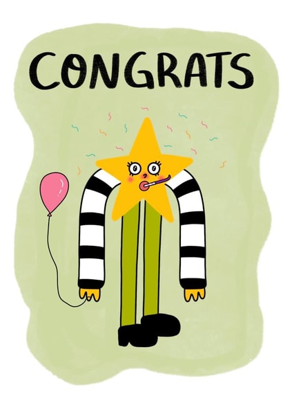 Cute Congrats Card for Friends or Family created by Sincerely Marlie
