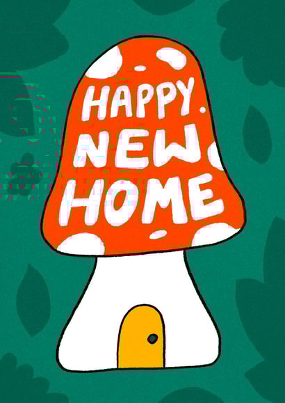 Happy new home toadstool card created by Vicky Hughes