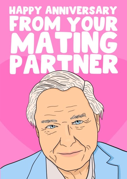 David Attenborough Anniversary Card created by PearlandRosePrints 