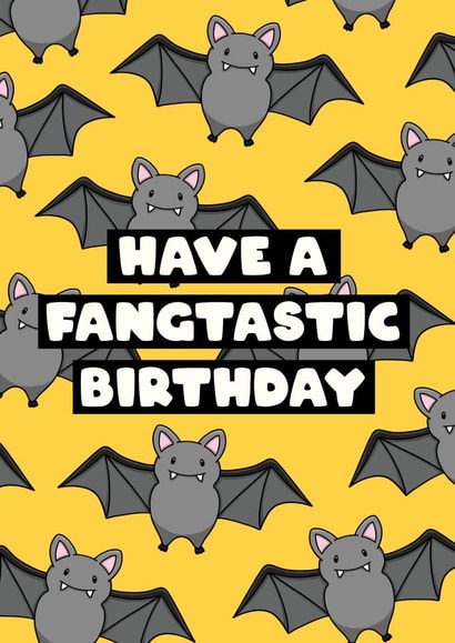 Bat Birthday Card - October Birthdays - Halloween Bats created by Bev O'Connor || @oconnordesign