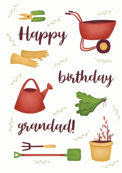 Grandad Gardening Birthday Card created by Green Elephant Cards