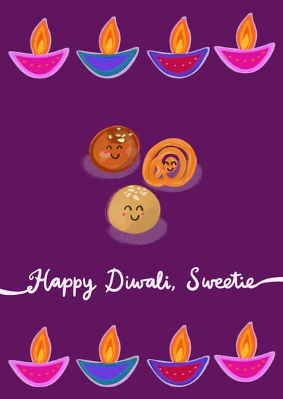 Happy Diwali, Sweetie Greetings Card created by Rachel Singh