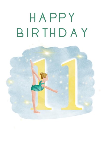11th Birthday gymnastics Card created by Candice Alvarez