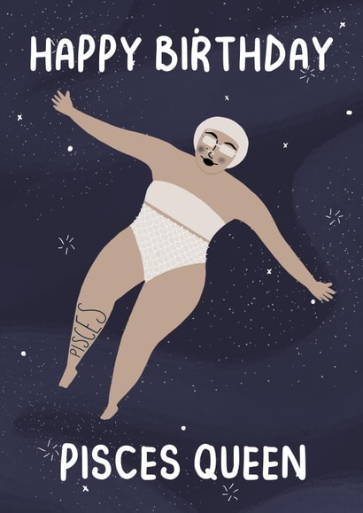 Pisces Birthday Card created by Heather Rose Designs