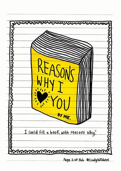 Reasons Why I Love You Card created by Cindy Cheung