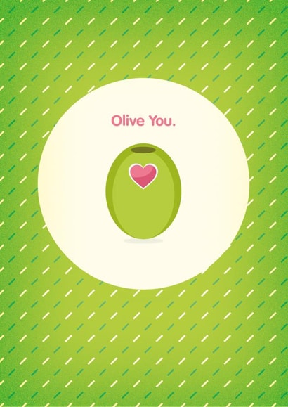 Olive You Greeting Card created by Cindy Cheung