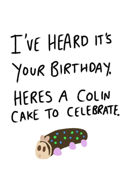 Colin the Caterpillar Card created by Eleanor Cawdron